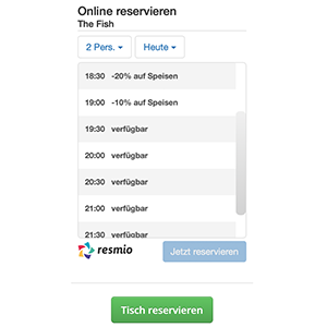 resmio online reservation tool