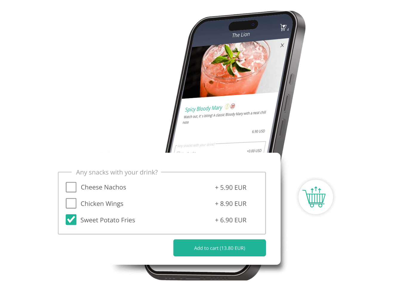 Optimize upselling in the restaurant with table ordering system via self-ordering