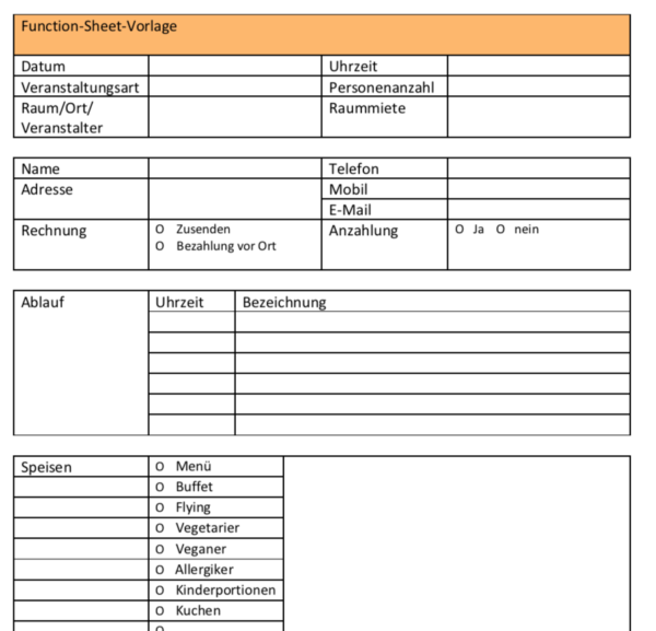 Function Sheet Plane Das Perfekte Bankett Pdf Vorlage Resmio