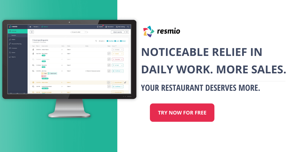 Sign up for resmio - Free trial