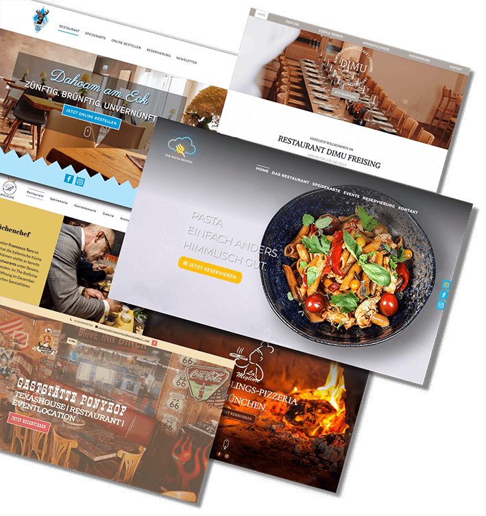 Beispiele für Restaurant Webseiten - erstellt von resmio